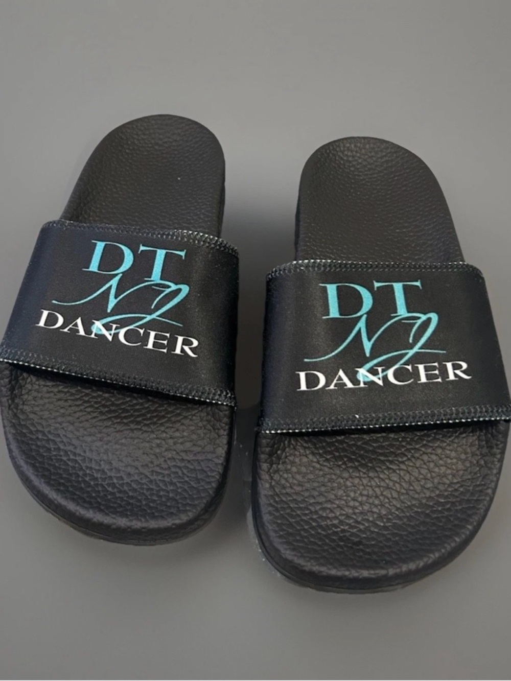 DT M2 Dancer Slides Sandals Black Size EU 34 US 3-4 Kids/Women Custom Logo